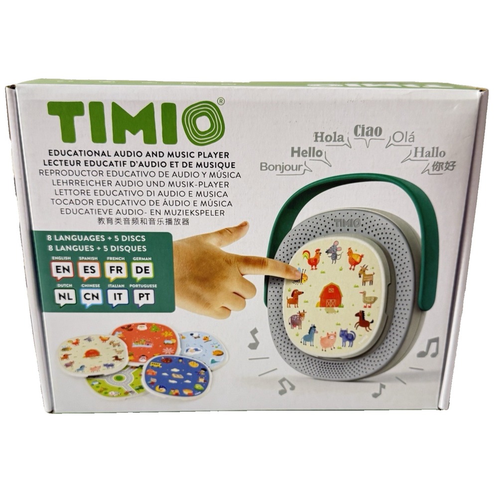TIMIO Educational Audio and Music Player For Kids -05 Discs In 8 Languages